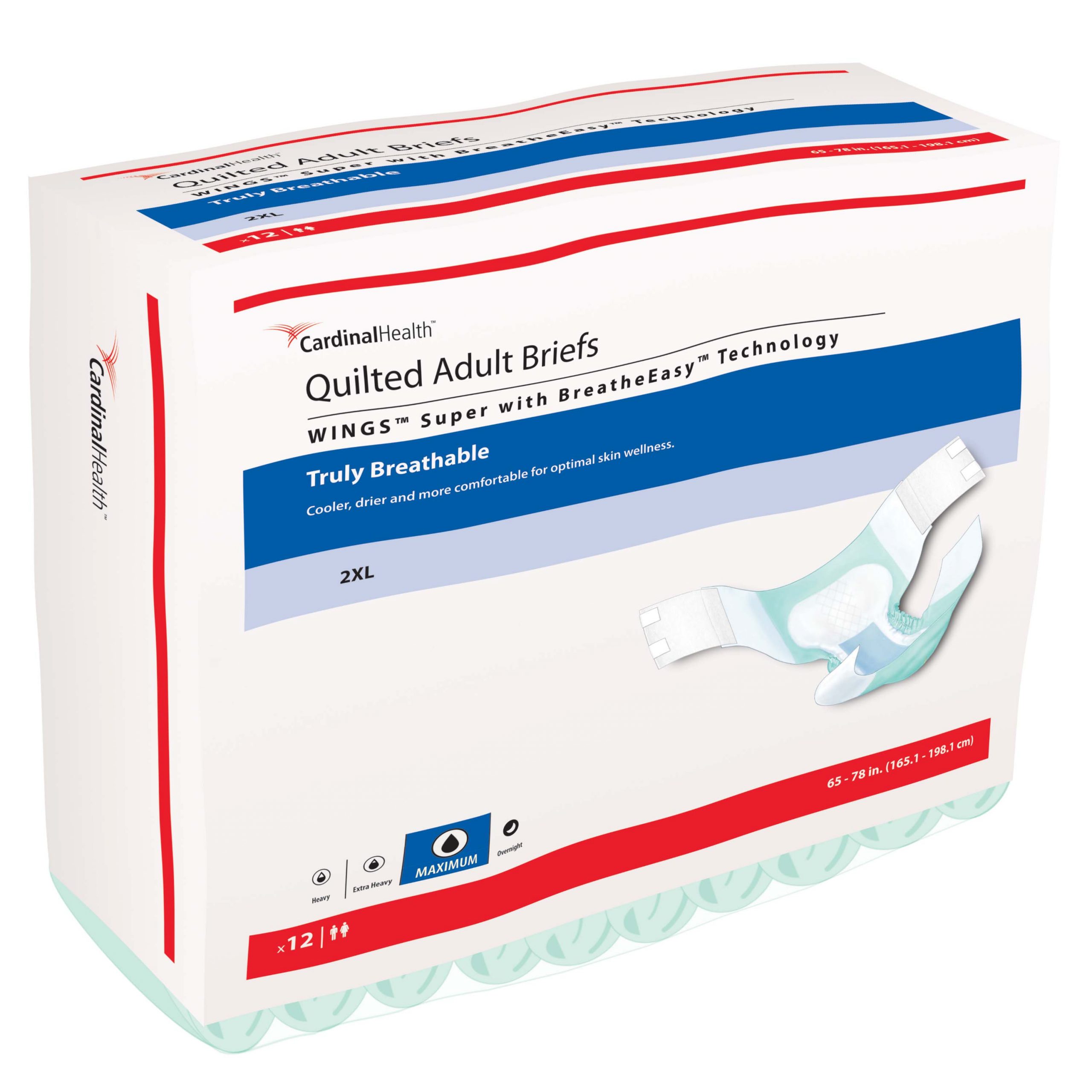 CardinalHealth, Adult Briefs, Wings™ Extra - Image 2